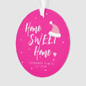 Famille de Noël rose nom de la maison douce maison (devant)