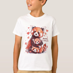 Famille de Panda Roux : Maman, Je T'Aime T-Shirt
