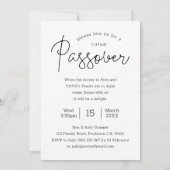 Famille de Pâques juives Photo Invitation virtuell (Dos)