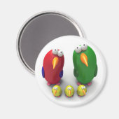 Famille de perroquets MAGNET (Recto/Verso)