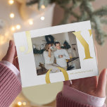 Famille de photos de Noël | Carte postale Gold Joy<br><div class="desc">Famille de photos de Noël | Carte postale Gold Joy</div>