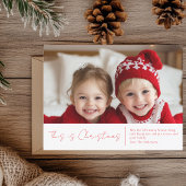 Famille de photos de Noël | Carte postale Red Joy