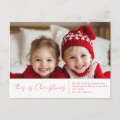 Famille de photos de Noël | Carte postale Red Joy (Devant)