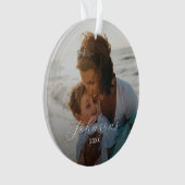 Famille de photos simple élégant Nom et année de s (devant)