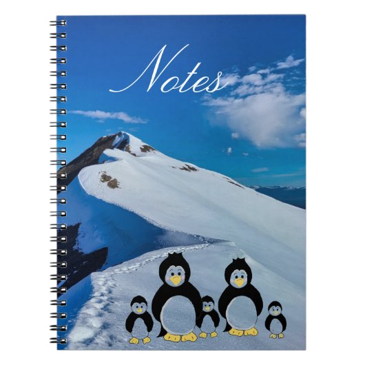 Famille de pingouins dans le Carnet de neige (Devant)