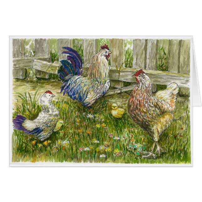 Famille de poulet (Devant horizontal)