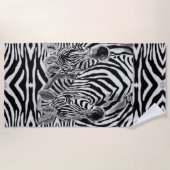 Famille de serviettes de plage Zebra Couple (Devant)