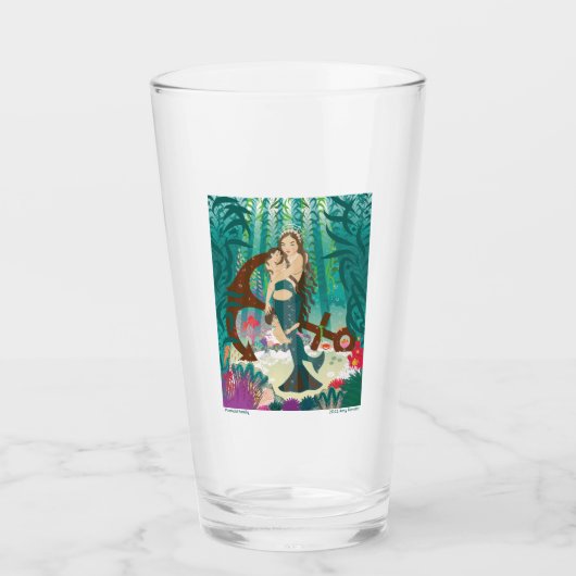 Famille de sirènes (brunes) Verre (Devant)