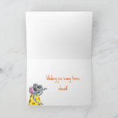 Famille de souris à la plage Carte de voeux d'été (Intérieur)