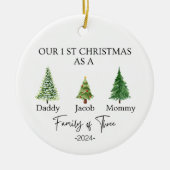 Famille de trois ornement de Noël - Famille de 3 (Devant)