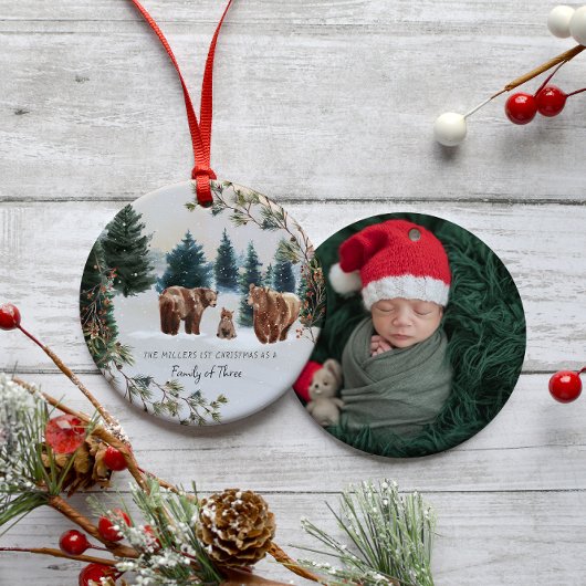 Famille de trois | Premier ornement de Noël
