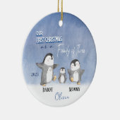 Famille de trois premiers ornements de Noël du béb (Droite)