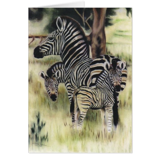 "Famille de zèbre " (Devant)