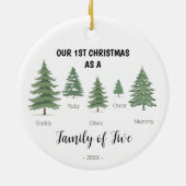 Famille des cinq premiers ornements de Noël (Dos)