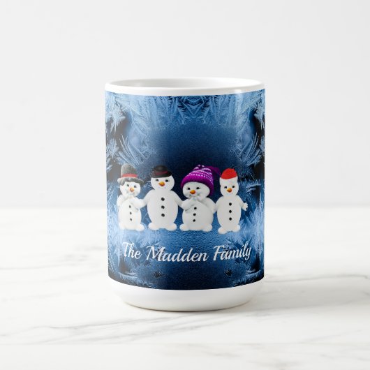 Famille des Snowmen de quatre Mug d'hiver (Centre)