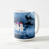 Famille des Snowmen de quatre Mug d'hiver (Devant droit)