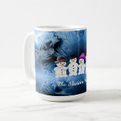 Famille des Snowmen de quatre Mug d'hiver (Devant gauche)