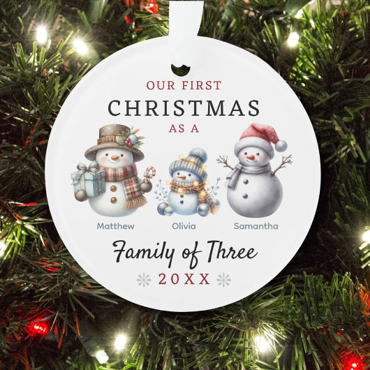 Famille des trois premiers Noël