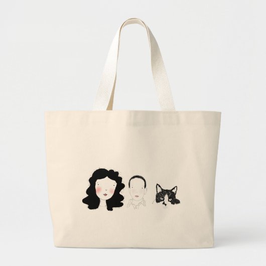 Famille - design de caractère minimal grand sac fo (Devant)
