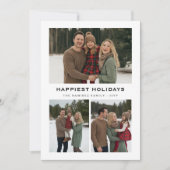 Famille d'hiver Joyeuses vacances Carte de Noël (Devant)