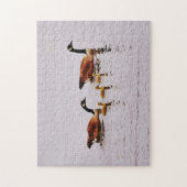 Famille d'oies de cinq Puzzle de la nature (Vertical)