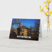 FAMILLE FERME MAISON Carte d'anniversaire (Fleur jaune)