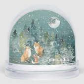 Famille Fox dans la Pleine lune forestière Couleur (Avant)