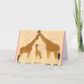 Famille Giraffe - Faire-part de naissance