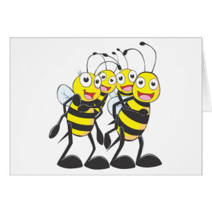 Famille heureuse d'abeille