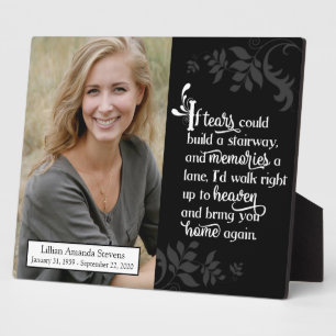 Famille Hommage Memorial Condolence Plaque