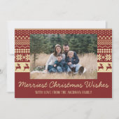 Famille Joyeux Noël Carte photo (Devant)