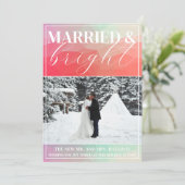 Famille Joyeux Noël Carte photo brillant (Debout devant)