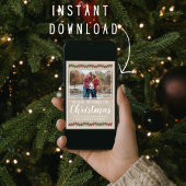 Famille Joyeux Noël Vacances Carte photo enceinte