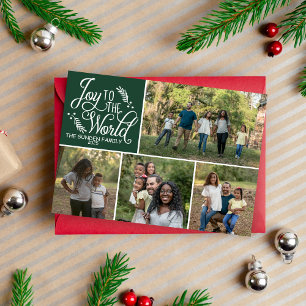 Famille Joyeux Vacances Joyeux Carte photo de Noël