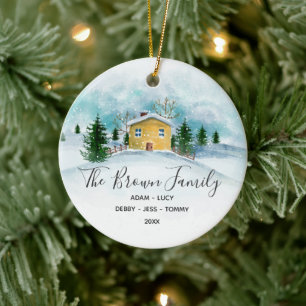 Famille Maison de Noël Ornement Cadeau