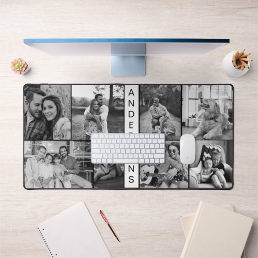 Famille moderne Huit photo Collage noir et blanc (Bureau 1)