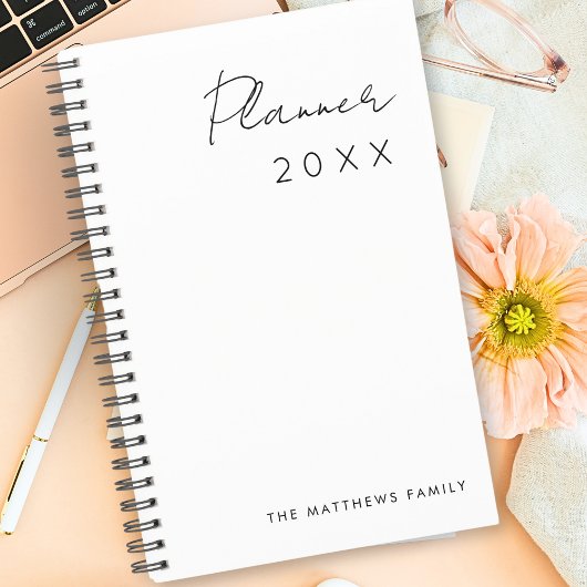 Famille Mois d'écriture de script simple minimalis