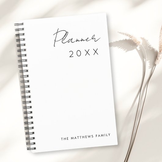 Famille Mois d'écriture de script simple minimalis