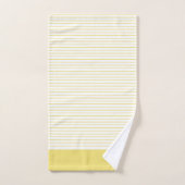 Famille monographique Jaune rayée personnalisée (Serviette à main)