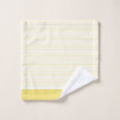 Famille monographique Jaune rayée personnalisée (Gant de toilette)