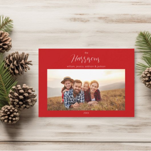 Famille Multi Photo Noël simple | Carte pour les f