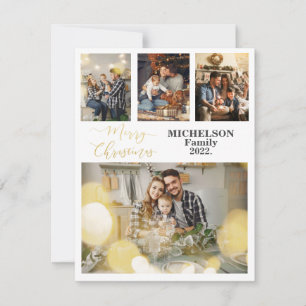 Famille Noël 4 Photo Collage Carte de voeux