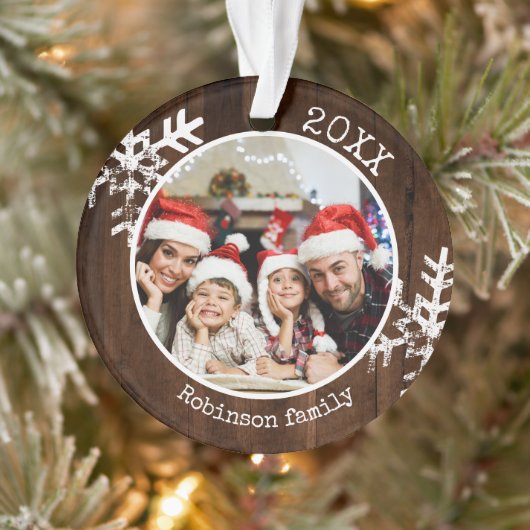Famille Noël en Bois Rustique (Arbre)