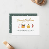 Famille Noël Moderne Non Photo Carte (Devant/Arrière en situation)