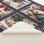 Famille Noël Plaid Custom 4 Gold Photo Collage (3/4)