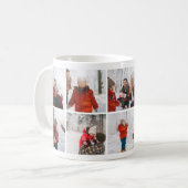 Famille Noël Souvenirs Photo Collage Mug (Devant gauche)
