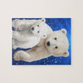 Famille Ours Polaire Puzzle (Horizontal)