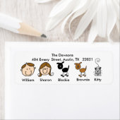 Famille personnalisable 2 Chiens, 1 Étiquettes de (En situation)