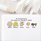 Famille Personnalisable Avec Étiquettes de adresse (En situation)