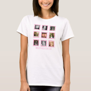 Famille personnalisée : Cadre rose : T-shirt